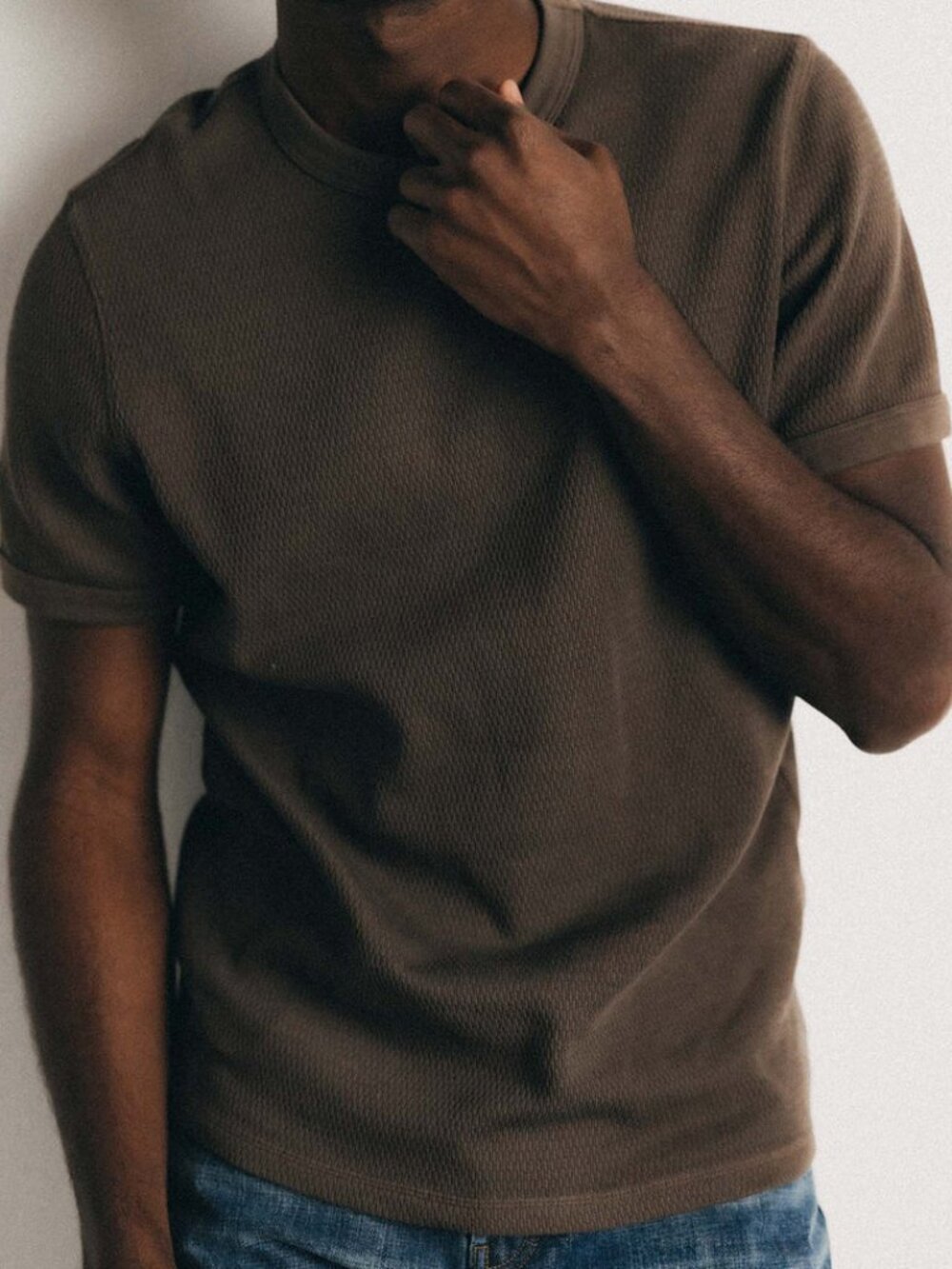 Taylor Stitch Men's The Organic Cotton Short Sleeve Crew Sz 40/42/44 OliveWaffle